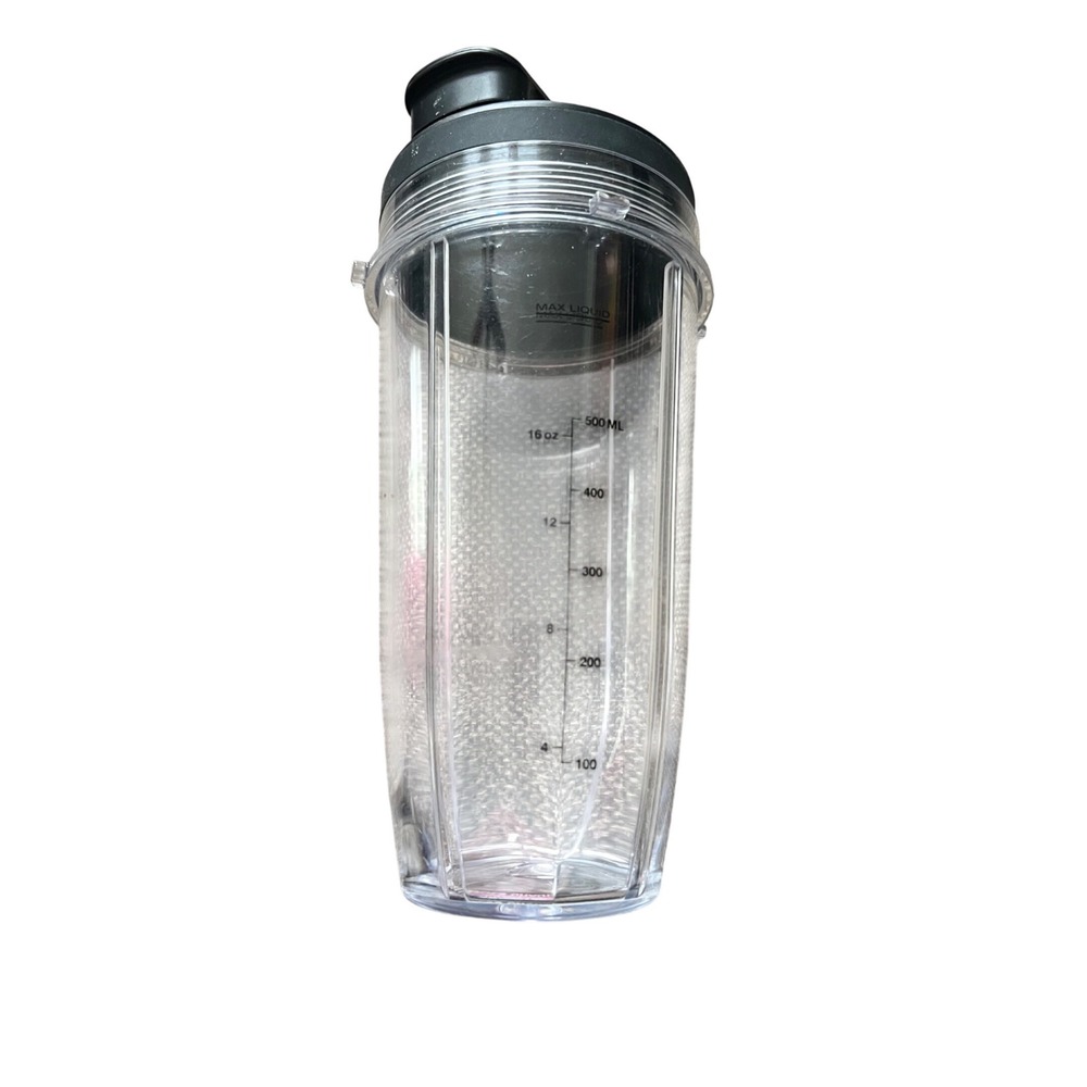 Ninja Nutri Blender Single Serve 16oz Cup with Sip and Seal Lid Black Clear Part